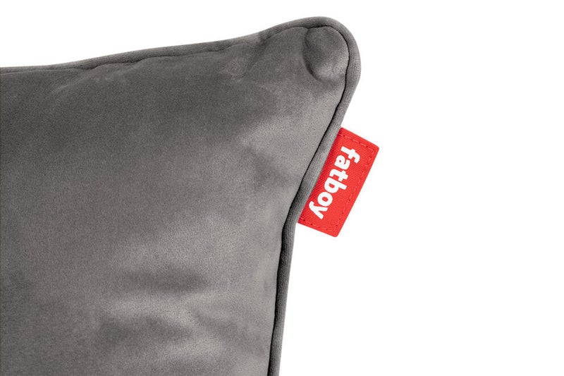 Fatboy Square Cushion Velvet (50 x 50 x 5 cm, Grey) – Super Soft, Pilling-Resistant, Made with Recycled Materials, Indoor Use, Perfect for Bean Bags/Poufs, Hugh Hefner Approved - Image 2